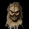 Realistic Creeper Scarecrow horror mask with terrifying scarecrow details, perfect Halloween costume