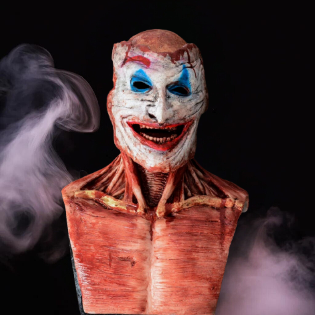 Double Layer Ripped Joker horror mask with torn face details and sinister grin, perfect Halloween costumes