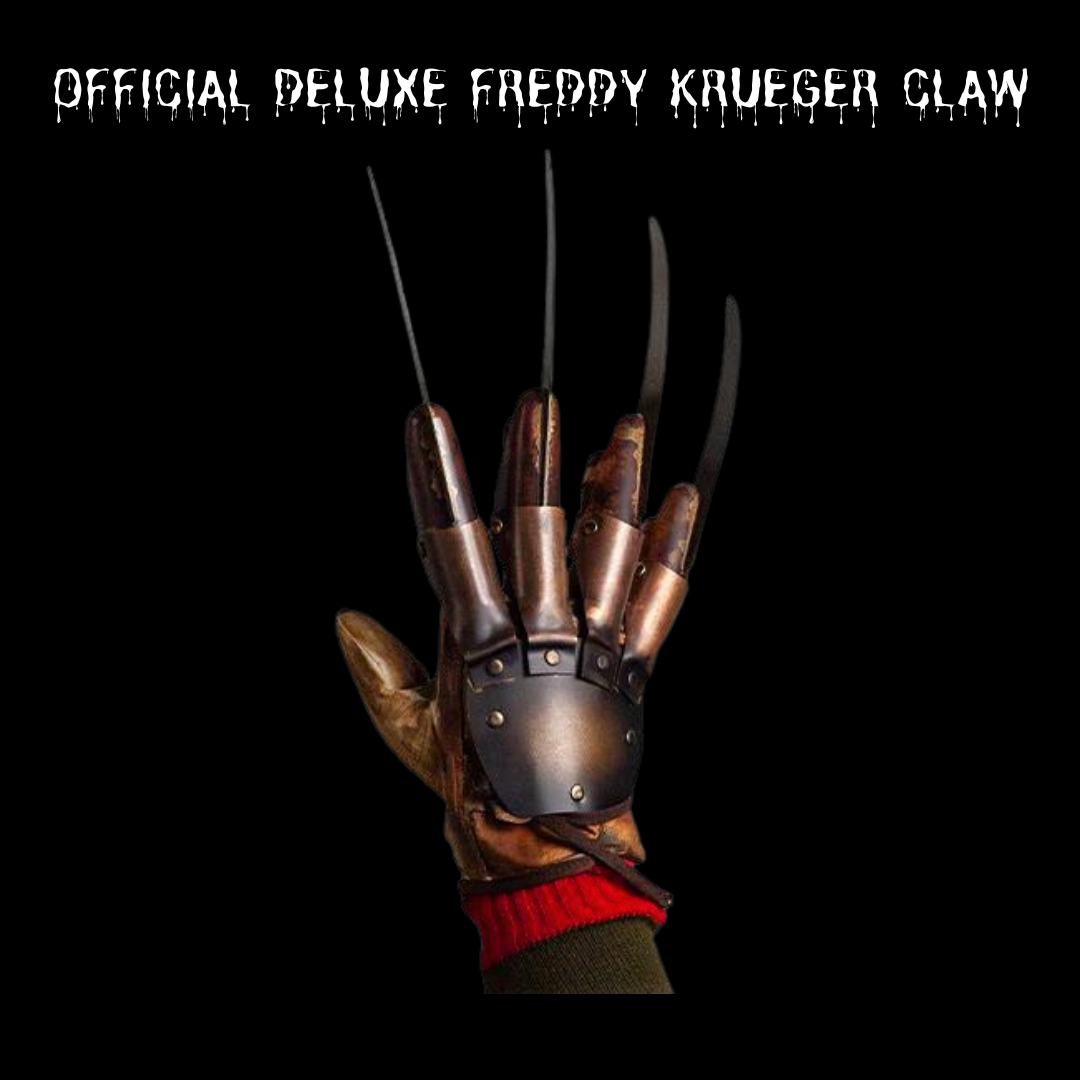 Movie-quality Freddy Krueger horror glove with realistic claws, perfect for Halloween and collectors costume