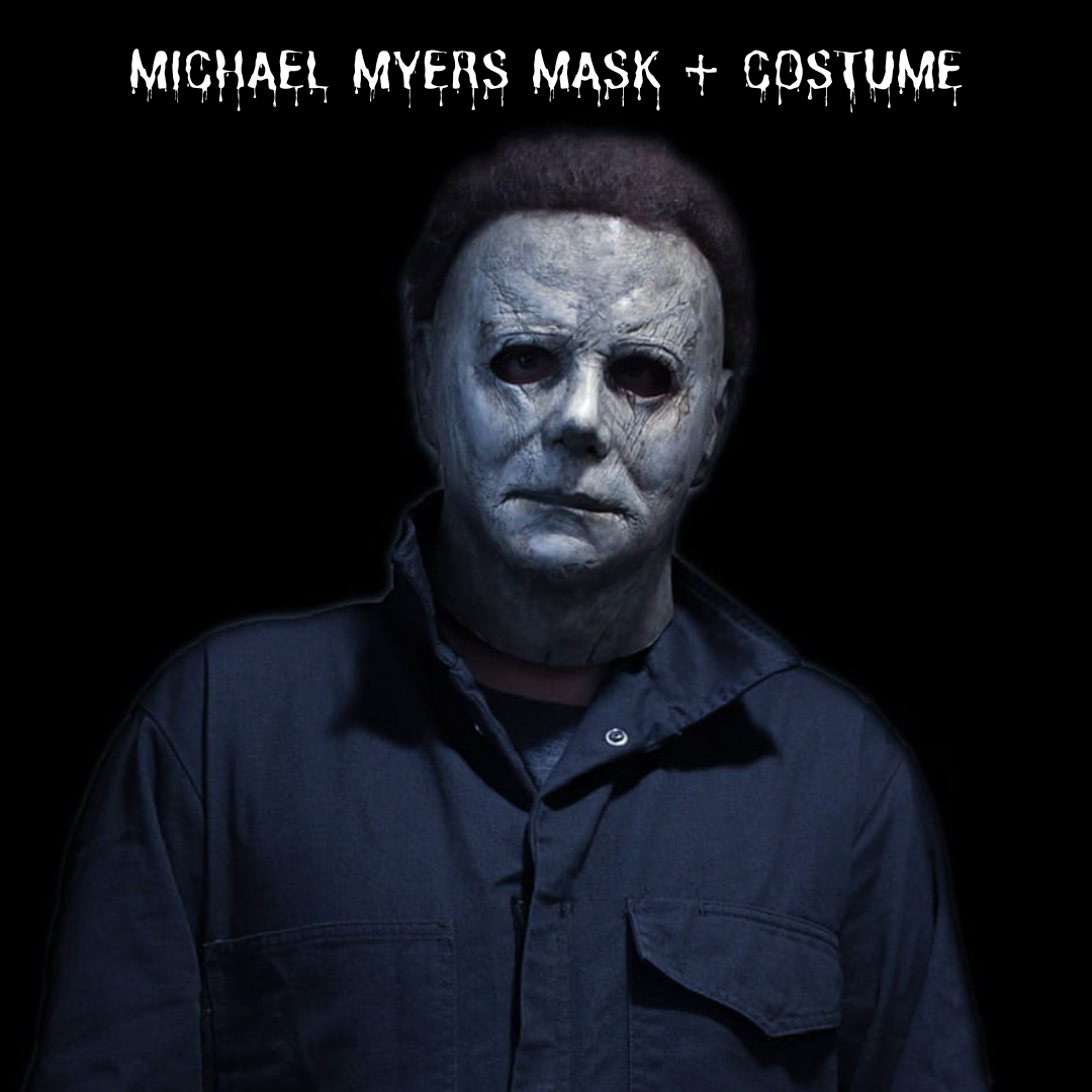 Michael Myers horror costume mask with realistic details, perfect Halloween costume