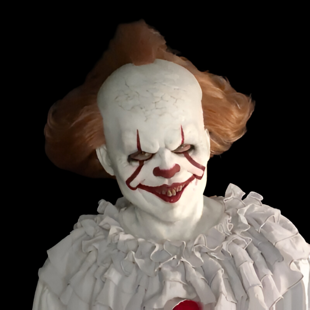 Pennywise Clown horror realistic mask with terrifying details, perfect for Halloween costumes and horror fans