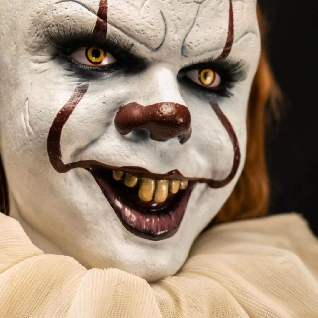 Pennywise Clown life-sized doll with realistic details, perfect for horror collectors and Halloween displays