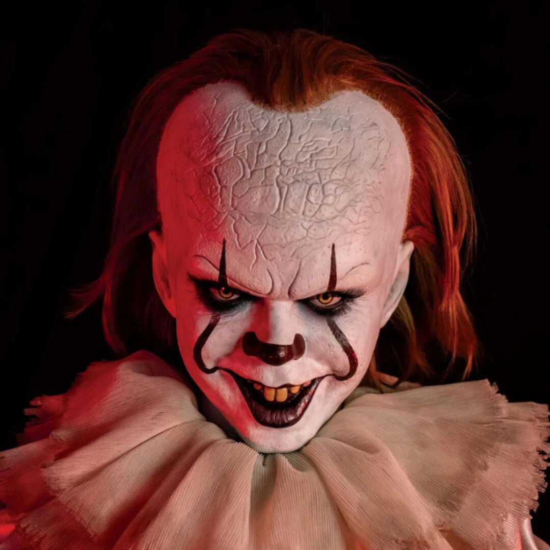 Pennywise Clown life-sized doll with realistic details, perfect for horror collectors and Halloween displays