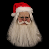 Santa Claus realistic mask with lifelike facial features, perfect Christmas and Halloween costumes