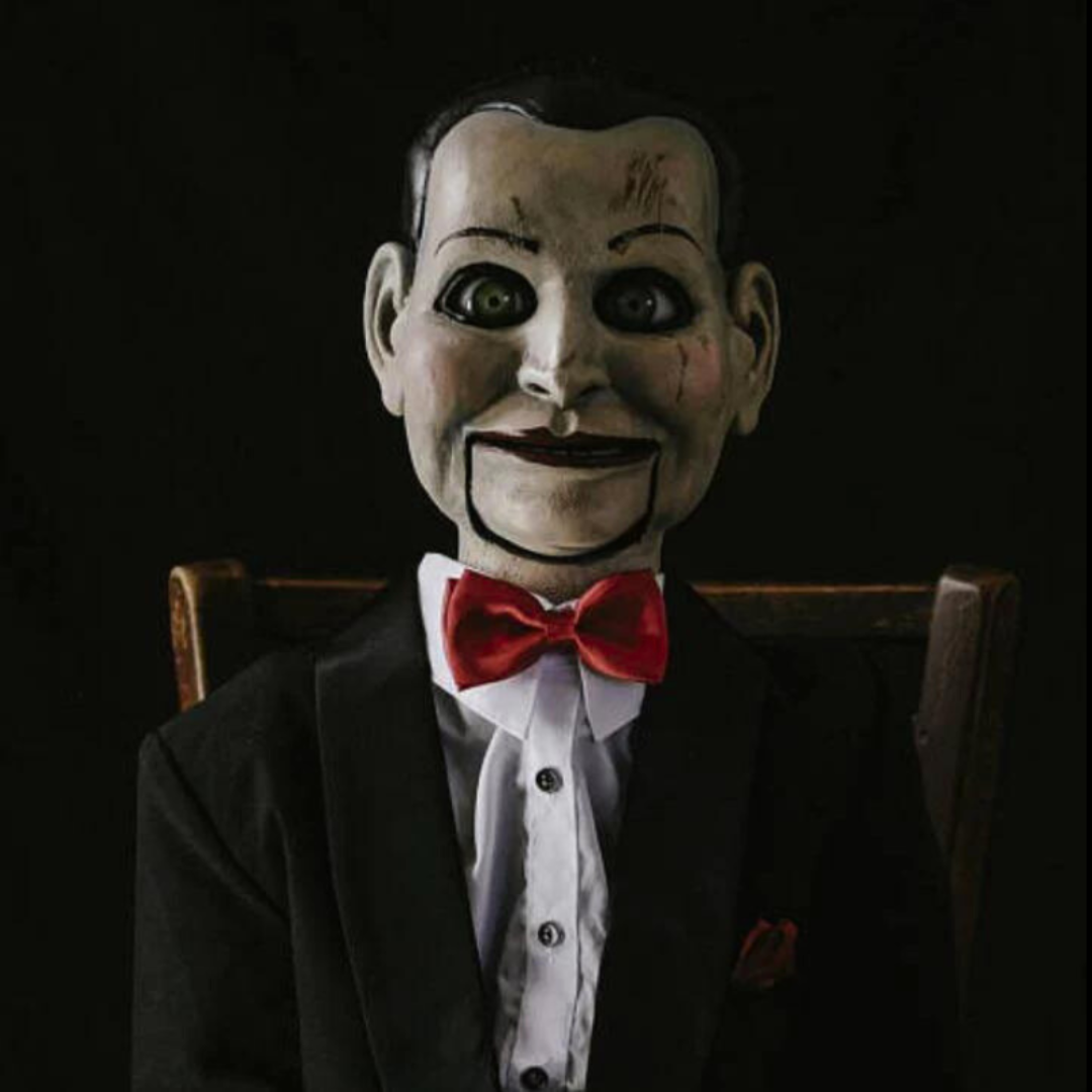 Sinister Billy Puppet life-sized doll with chilling details, perfect horror enthusiasts and collectors