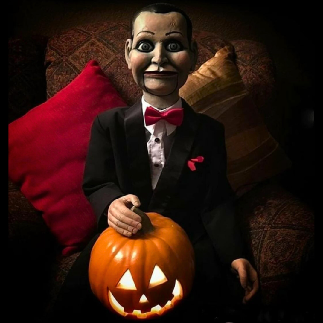 Sinister Billy Puppet life-sized doll with chilling details, perfect horror enthusiasts and collectors