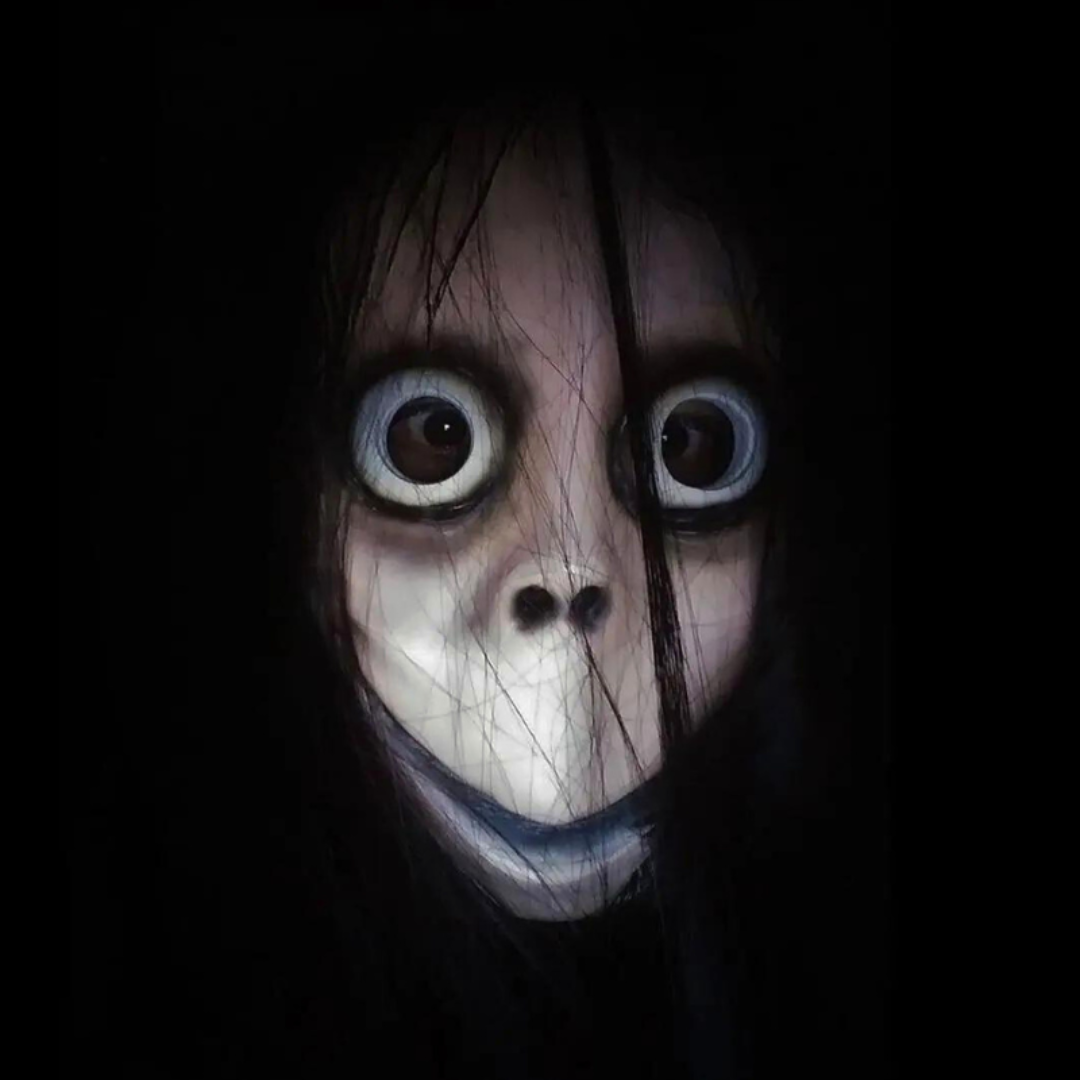 The strange momo creepypasta realistic mask, perfect for Halloween